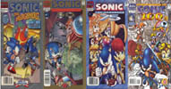 Sonic Anniversary Covers: Sonic The Hedgehog #25, 50, 75, & 100