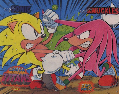 Super Sonic vs Hyper Knuckles, Mobius Encyclopaedia