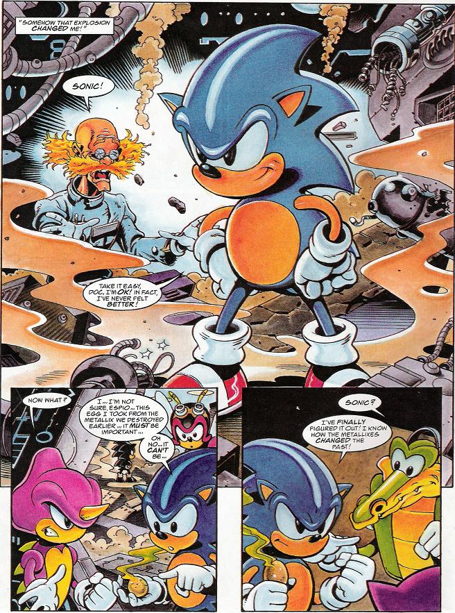 Fun Fact: Sonic (normal form) from fleetway comics has a very